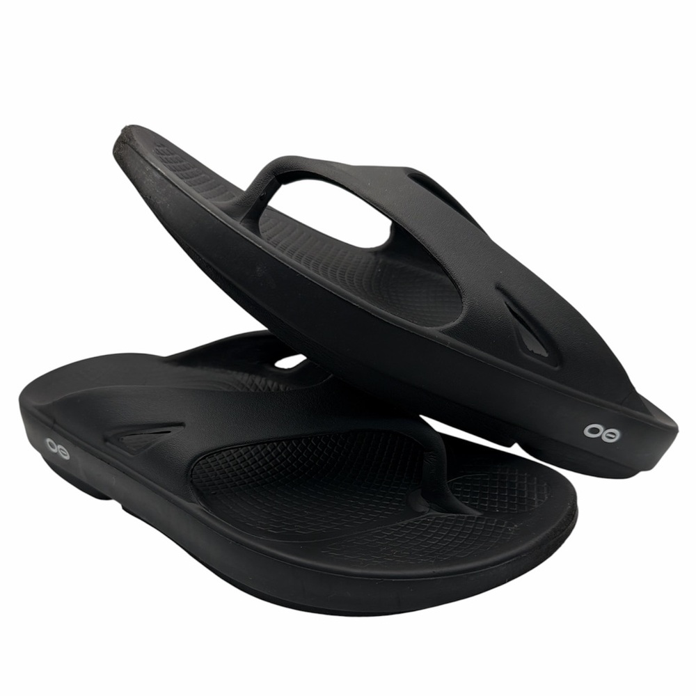 OOFOS Adults' OOriginal Recovery Black Flip Flop Sandals Men’s 8 / Women’s 10‎